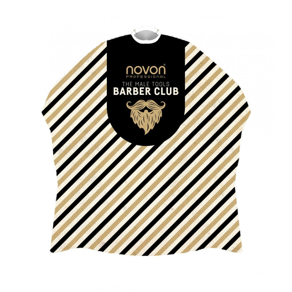 Пеньюар Novon Professional Cape Barber Stripes Black/Gold/White