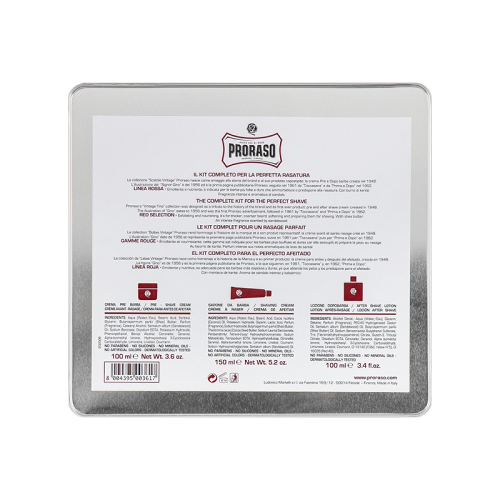 Подарунковий набір для гоління Proraso Vintage Selection Prima & Dopo Nourish