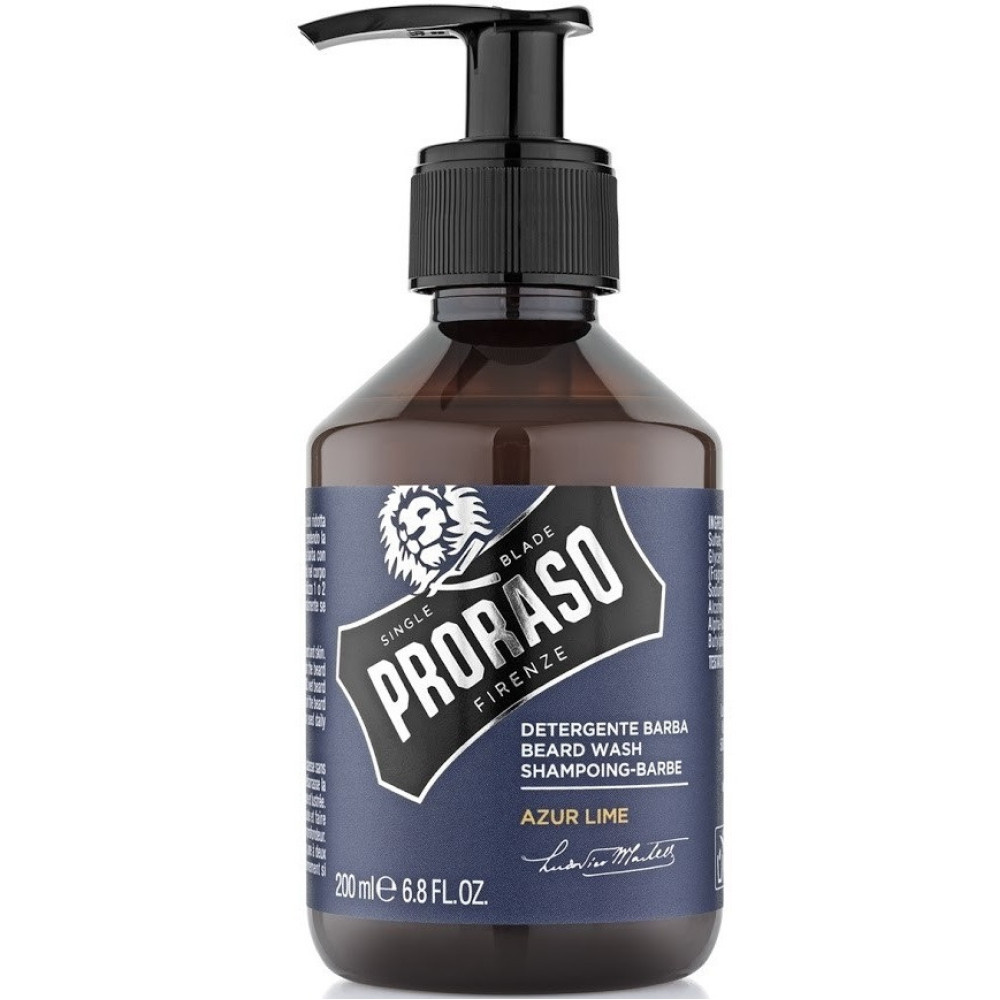Шампунь для бороди - Proraso Azur Lime Beard Wash 200мл