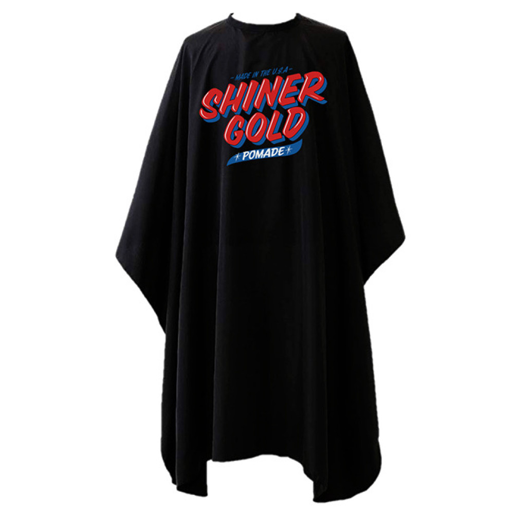 Пеньюар Shiner Gold BLACK BARBER CAPE