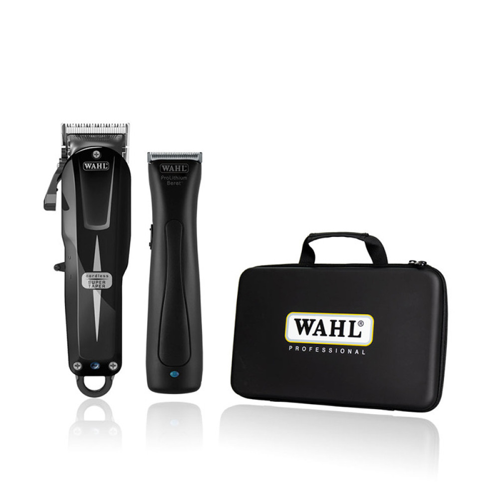 Набір для стрижки Wahl Cordless Combo Super Taper Cordless Black + Beret Stealth