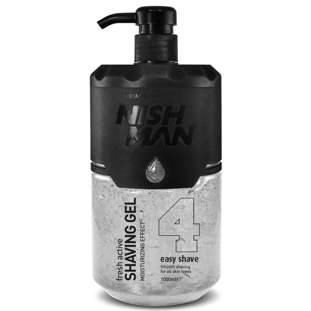Гель для бритья Nishman №4 Easy Shave Shaving Gel (Прозрачный) с дозатором 1000мл