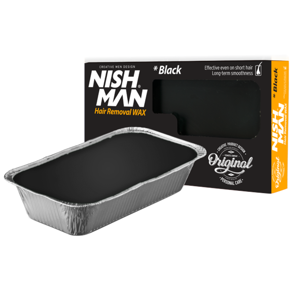 Воск для депиляции в лотке Nishman Professional (Черный цвет) 500г