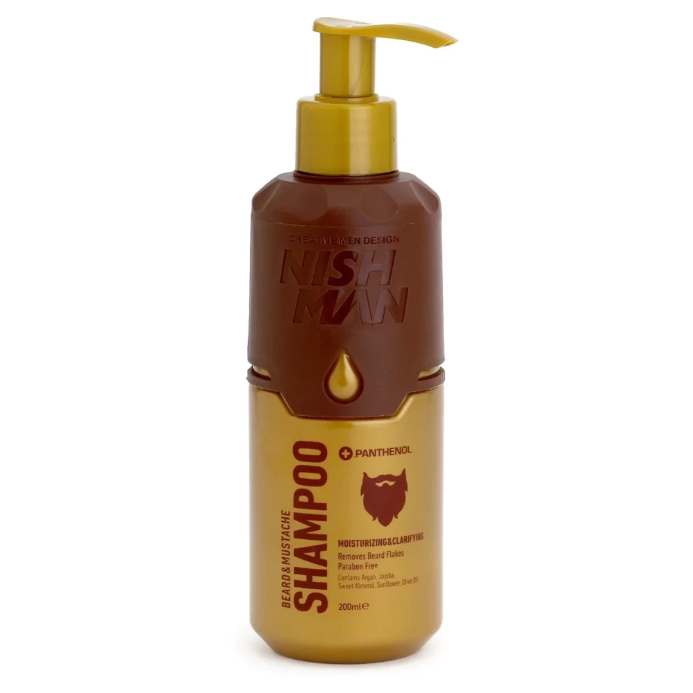 Шампунь для бороди та вусів Nishman Beard and Mustache Shampoo 200 мл