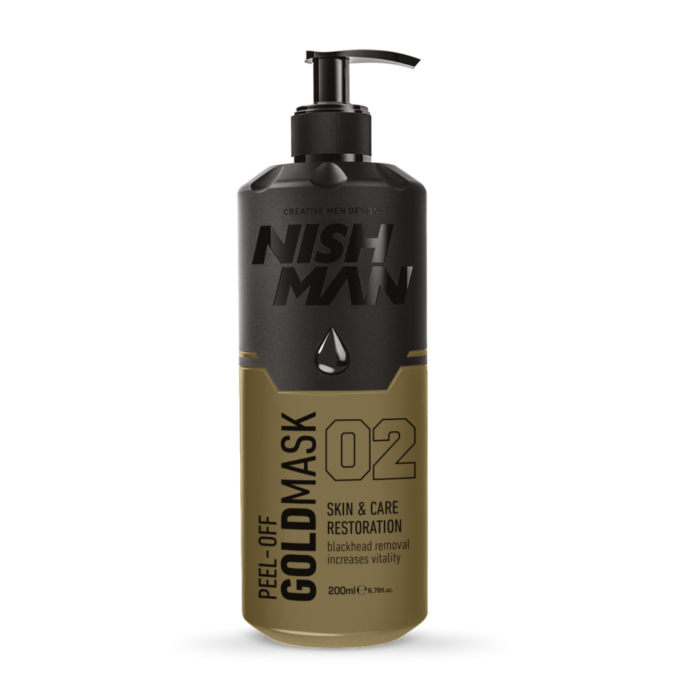 Золота маска для обличчя Nishman Peel-Off Gold Mask з дозатором 200 мл
