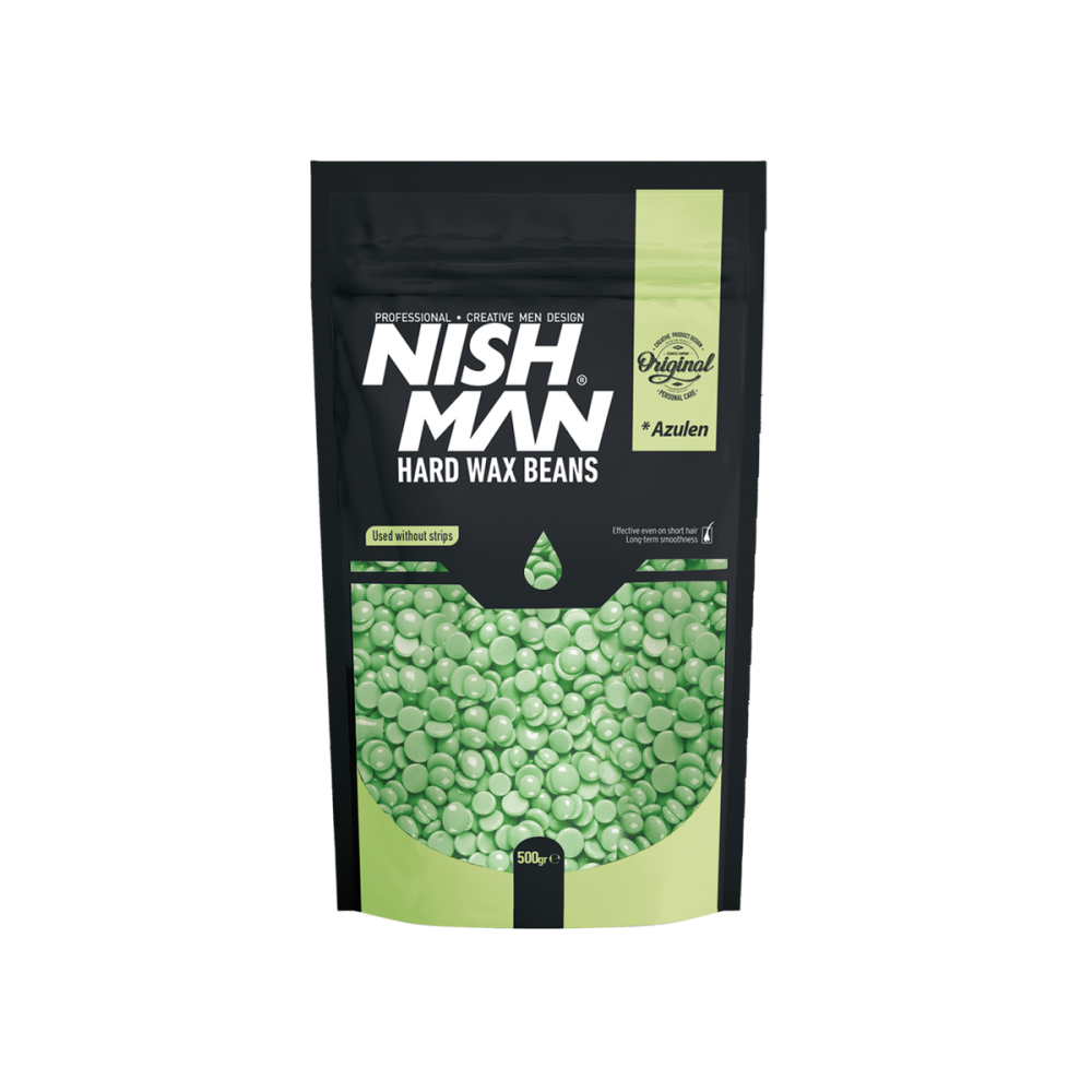 Воск для депиляции в гранулах Nishman Professional Hard Wax Beans (Зеленый) 500г
