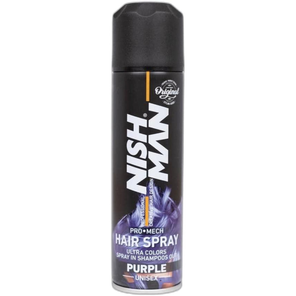 Спрей для волосся фарбуючий Nishman Hair Coloring Spray Purple пурпурний 150мл