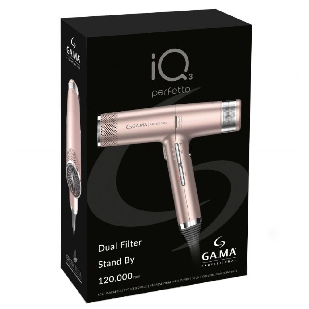 Фен GaMa iQ3 Perfetto Oxy Active Розовое Золото 1600Вт PH6080.PK