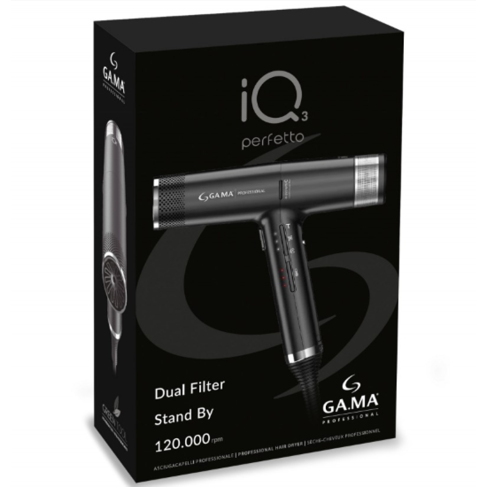 Фен GaMa iQ3 Perfetto Oxy Active Black 1600Вт PH6080.BK