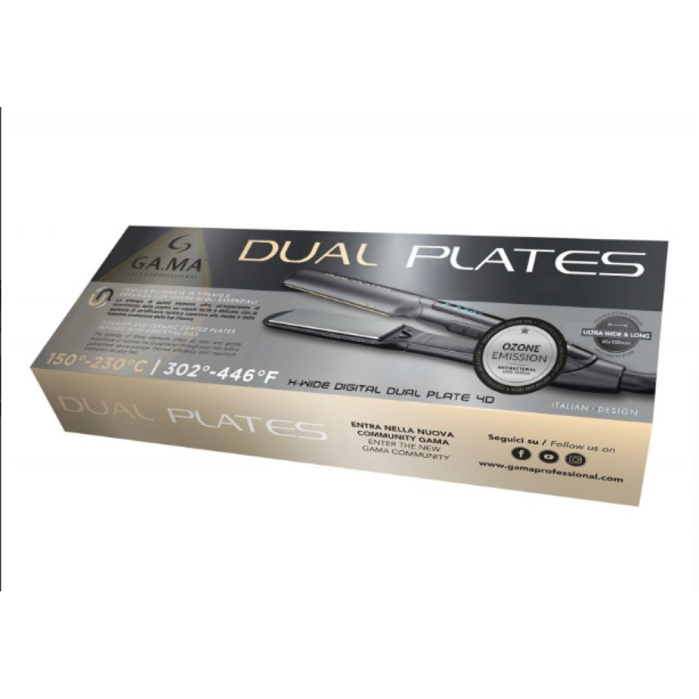 Випрямляч для волосся GaMa X - WIDE DIGITAL PTC 4D DUAL PLATES GI3033