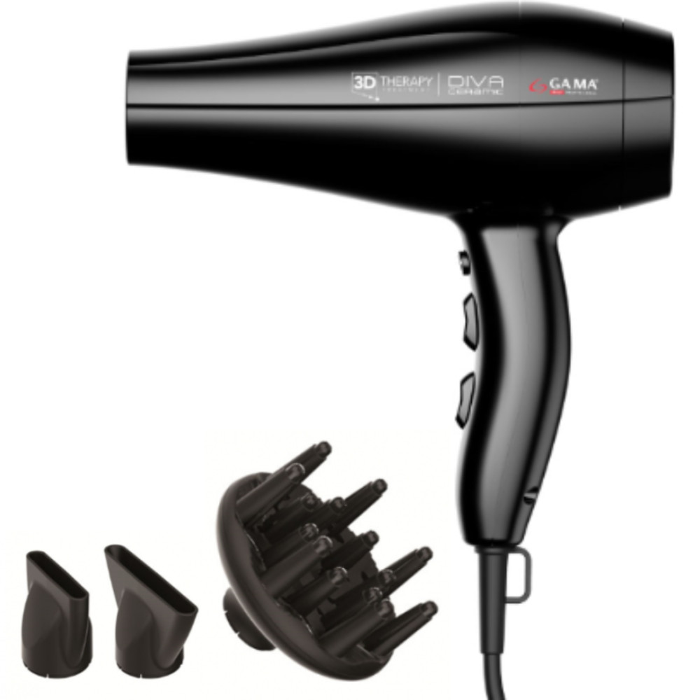 Фен GaMa Diva Ionic 3D THERAPY 2300Вт с ионизацией и керамикой (GH3536)