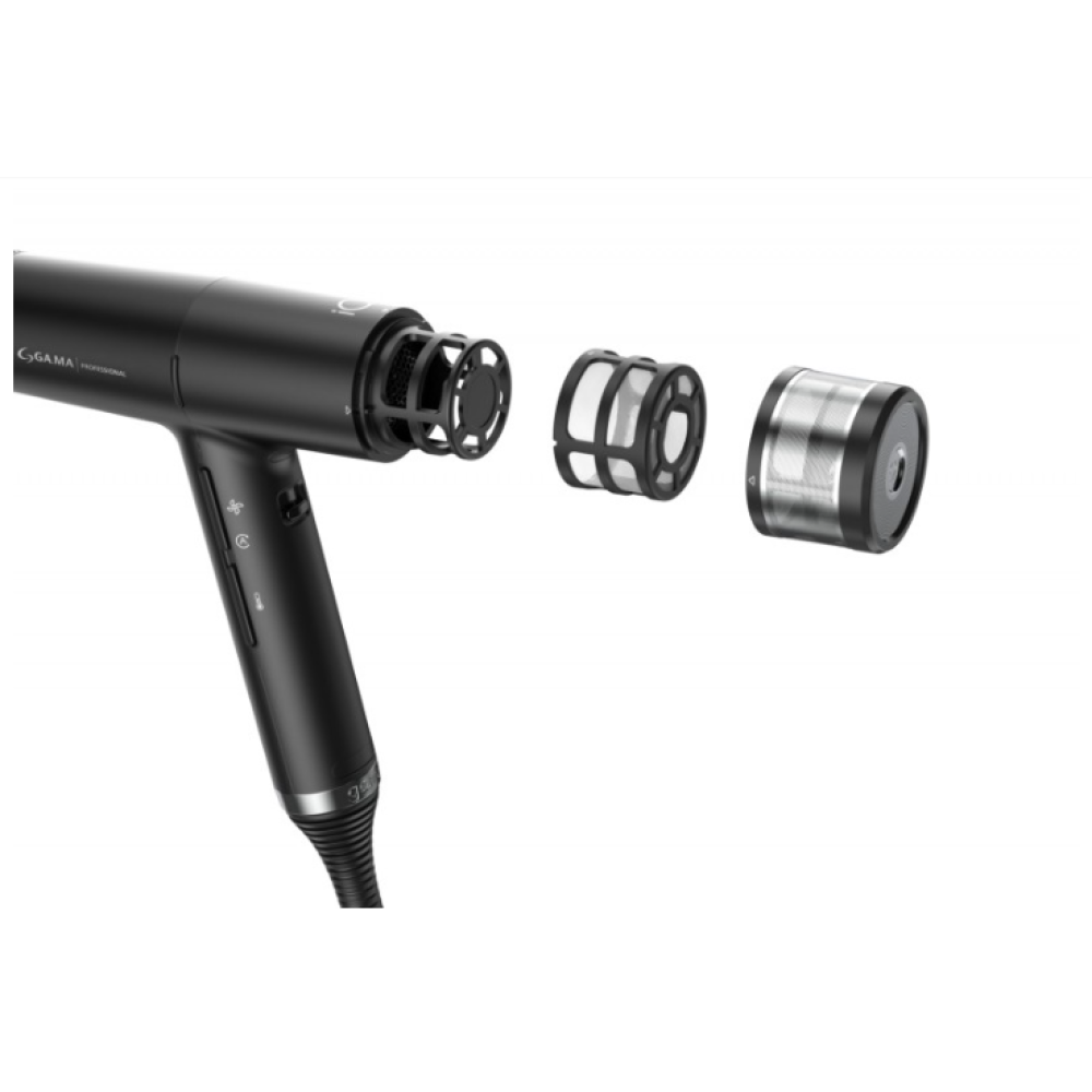 Фен GAMA IQ 1 Black Revolution Perfetto Oxy Active 1600Вт PH6065.BK