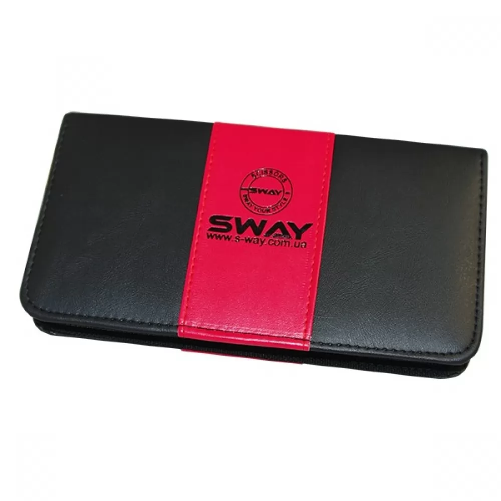 Чохол для перукарських ножиць Sway Black and Red на 2 моделі