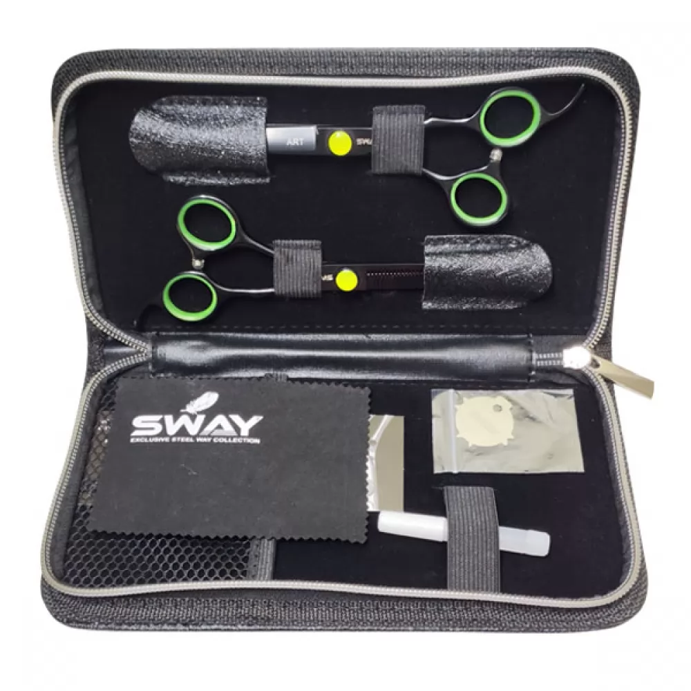 Набір перукарських ножиць Sway Art Green 305 розмір 6