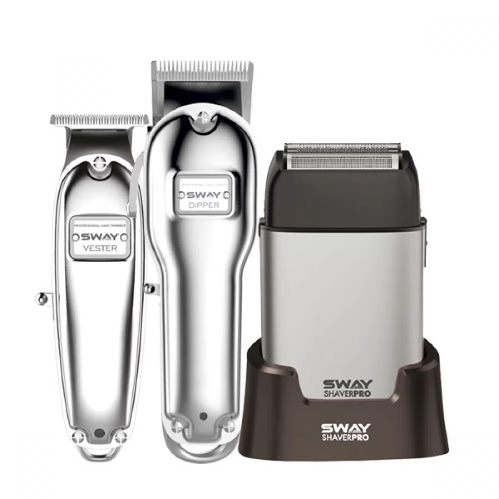 Перукарський набір для стрижки 3 в 1 Sway Dipper, Vester, Shaver Pro Silver