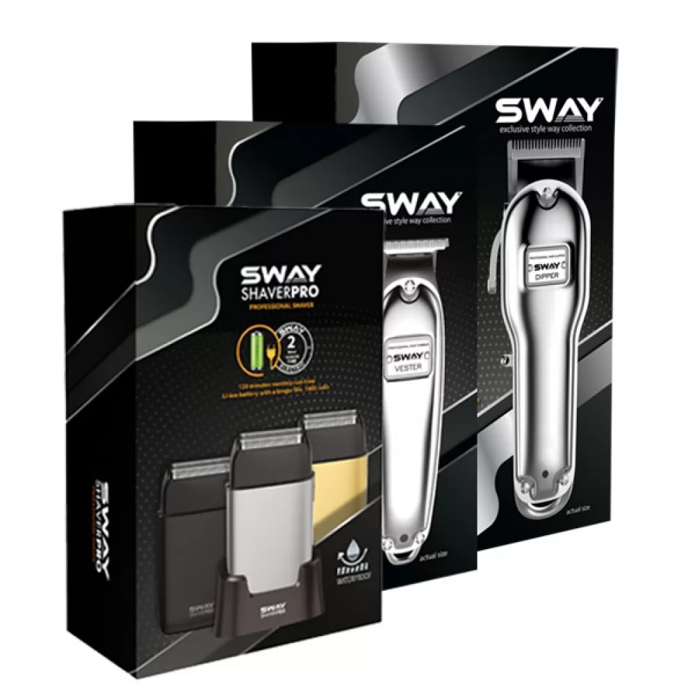 Перукарський набір для стрижки 3 в 1 Sway Dipper, Vester, Shaver Pro Silver