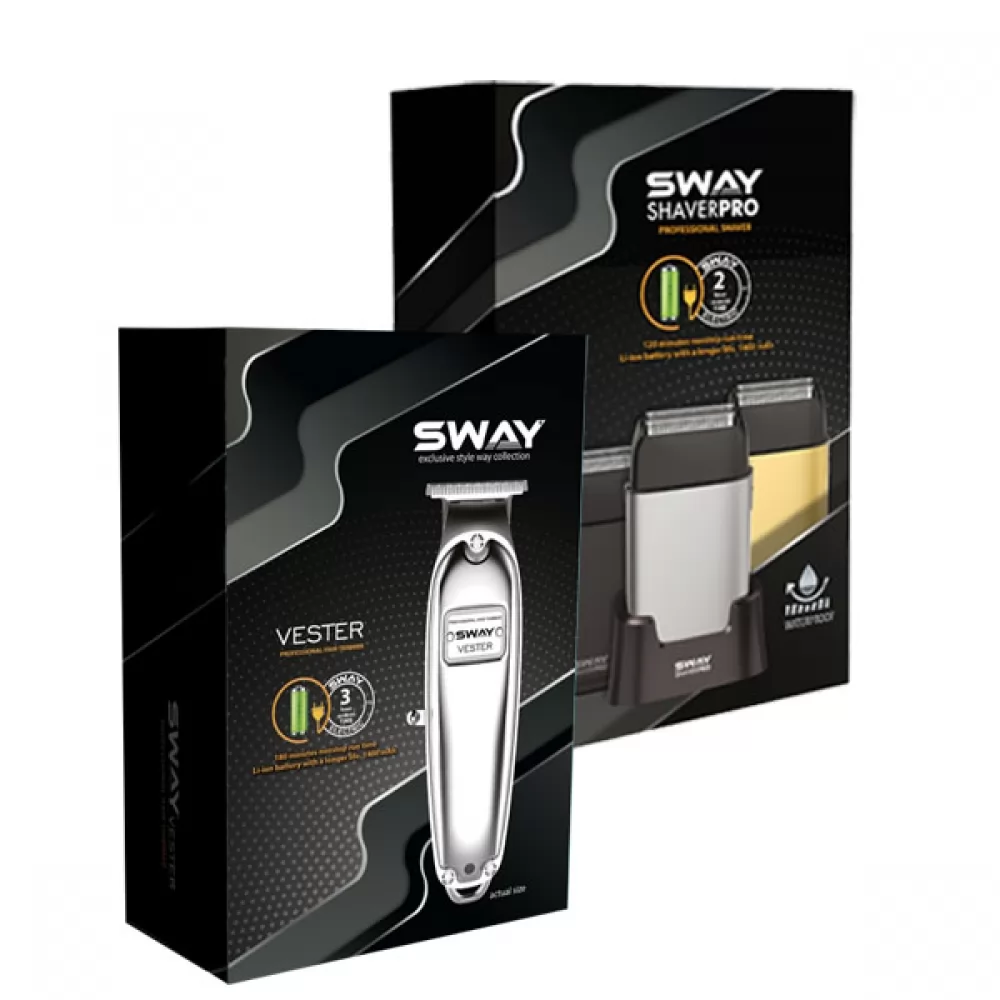 Набір для стрижки тример та шейвер Sway Vester, Shaver Pro Silver
