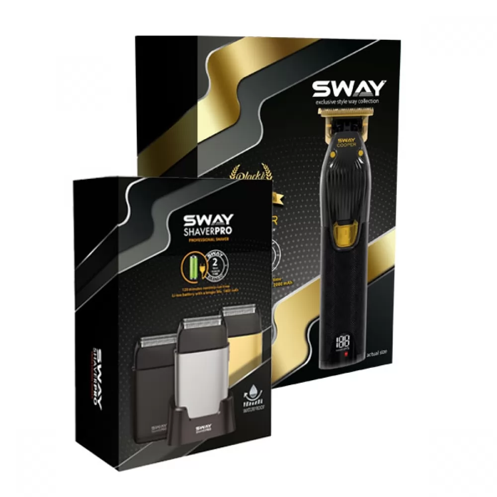 Набір для стрижки тример та шейвер Sway Cooper, Shaver Pro Gold